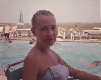 Betsy at the pool